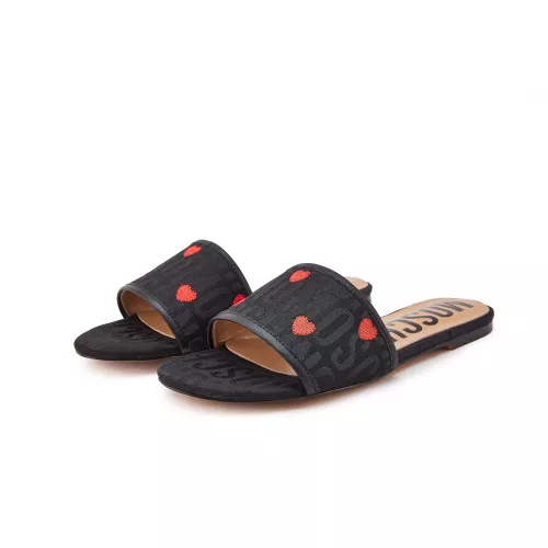 Cheap Moschino Slippers For Women #1319576 Replica Wholesale [$82.00 USD] [ITEM#1319576] on Replica Moschino Slippers