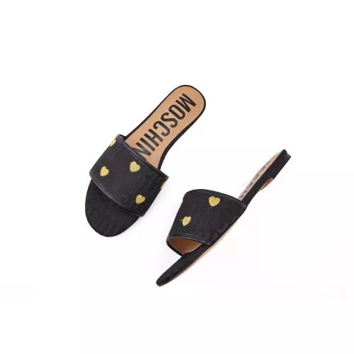 Cheap Moschino Slippers For Women #1319585 Replica Wholesale [$82.00 USD] [ITEM#1319585] on Replica Moschino Slippers