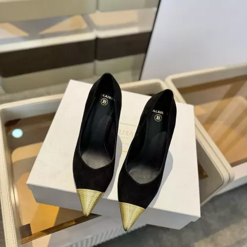 Cheap Balmain High-Heeled Shoes For Women #1320312 Replica Wholesale [$115.00 USD] [ITEM#1320312] on Replica Balmain High-Heeled Shoes