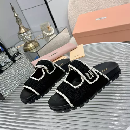 Cheap MIU MIU Slippers For Women #1320328 Replica Wholesale [$92.00 USD] [ITEM#1320328] on Replica MIU MIU Slippers