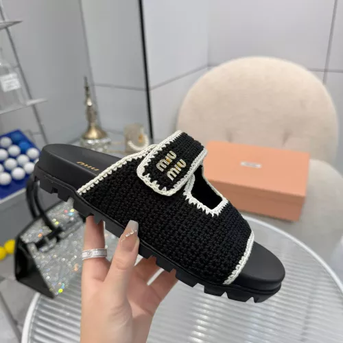 Cheap MIU MIU Slippers For Women #1320328 Replica Wholesale [$92.00 USD] [ITEM#1320328] on Replica MIU MIU Slippers