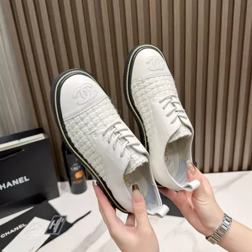 Cheap Chanel Leather Shoes For Women #1320531 Replica Wholesale [$102.00 USD] [ITEM#1320531] on Replica Chanel Leather Shoes