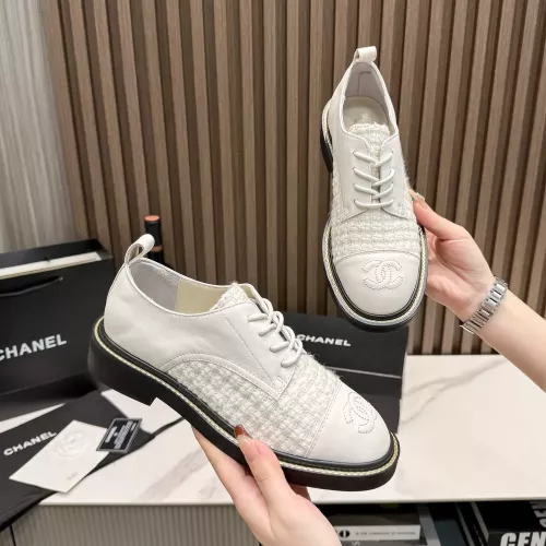 Cheap Chanel Leather Shoes For Women #1320531 Replica Wholesale [$102.00 USD] [ITEM#1320531] on Replica Chanel Leather Shoes