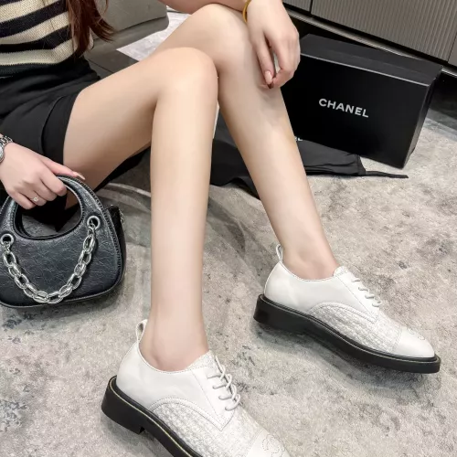 Cheap Chanel Leather Shoes For Women #1320531 Replica Wholesale [$102.00 USD] [ITEM#1320531] on Replica Chanel Leather Shoes