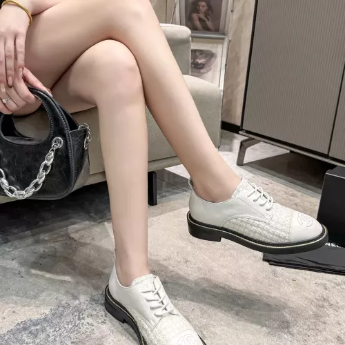Cheap Chanel Leather Shoes For Women #1320531 Replica Wholesale [$102.00 USD] [ITEM#1320531] on Replica Chanel Leather Shoes