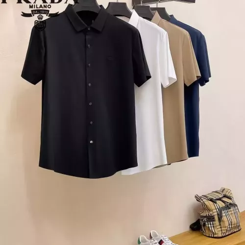 Cheap Prada Shirts Short Sleeved For Men #1321400 Replica Wholesale [$52.00 USD] [ITEM#1321400] on Replica Prada Shirts
