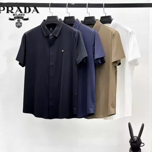 Cheap Prada Shirts Short Sleeved For Men #1321411 Replica Wholesale [$52.00 USD] [ITEM#1321411] on Replica Prada Shirts