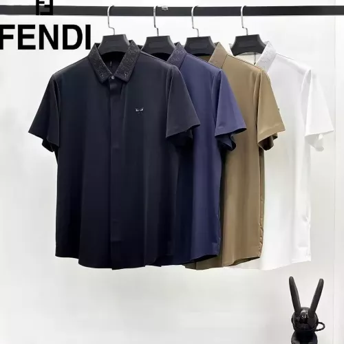 Cheap Fendi Shirts Short Sleeved For Men #1321418 Replica Wholesale [$52.00 USD] [ITEM#1321418] on Replica Fendi Shirts