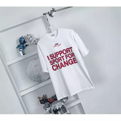 Off-White T-Shirts Short Sleeved For Unisex #1322067