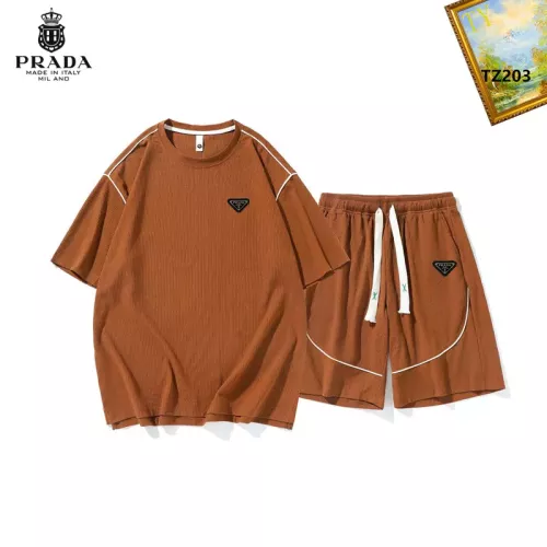 Prada Tracksuits Short Sleeved For Men #1323648