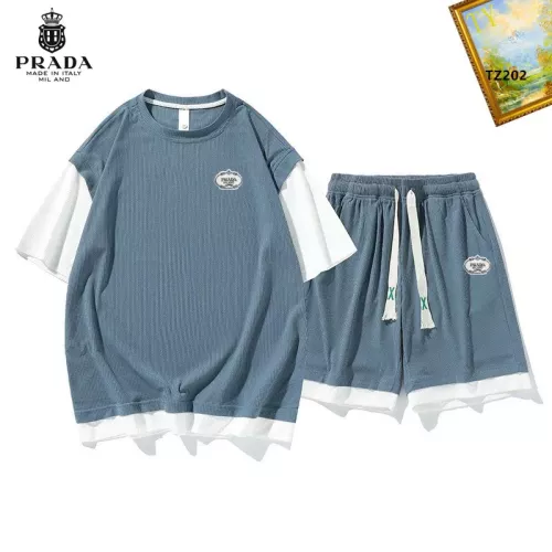Prada Tracksuits Short Sleeved For Men #1323672