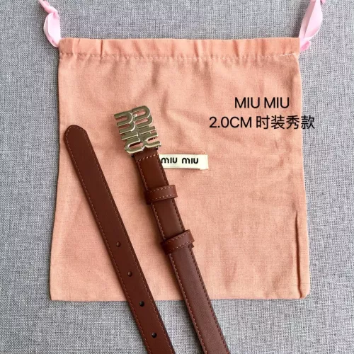 Cheap MIU MIU AAA Quality Belts In 2.0cm For Women #1328561 Replica Wholesale [$52.00 USD] [ITEM#1328561] on Replica MIU MIU AAA Quality Belts