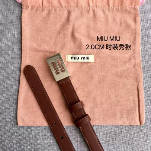 Cheap MIU MIU AAA Quality Belts In 2.0cm For Women #1328571 Replica Wholesale [$52.00 USD] [ITEM#1328571] on Replica MIU MIU AAA Quality Belts