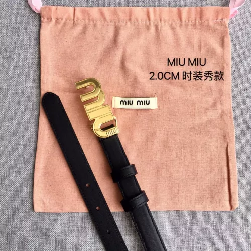 Cheap MIU MIU AAA Quality Belts In 2.0cm For Women #1328573 Replica Wholesale [$52.00 USD] [ITEM#1328573] on Replica MIU MIU AAA Quality Belts