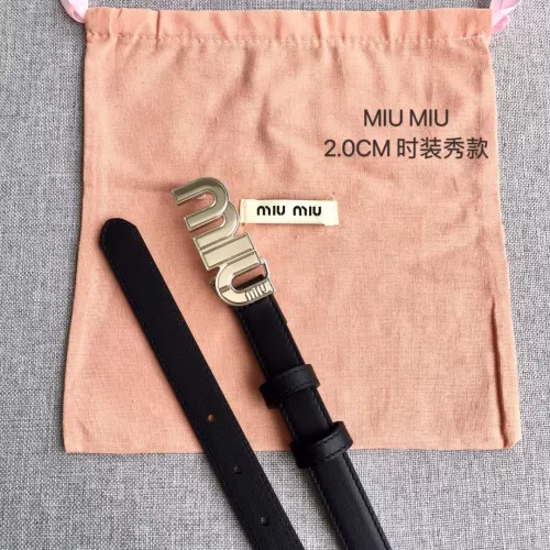 Cheap MIU MIU AAA Quality Belts In 2.0cm For Women #1328574 Replica Wholesale [$52.00 USD] [ITEM#1328574] on Replica MIU MIU AAA Quality Belts