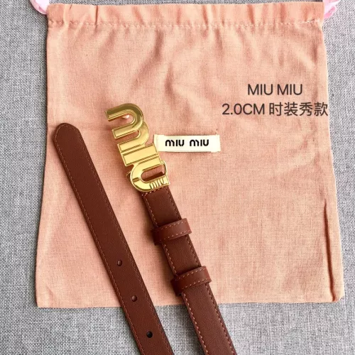 Cheap MIU MIU AAA Quality Belts In 2.0cm For Women #1328579 Replica Wholesale [$52.00 USD] [ITEM#1328579] on Replica MIU MIU AAA Quality Belts