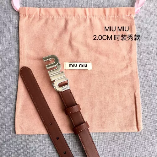 Cheap MIU MIU AAA Quality Belts In 2.0cm For Women #1328580 Replica Wholesale [$52.00 USD] [ITEM#1328580] on Replica MIU MIU AAA Quality Belts