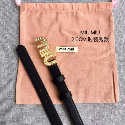Cheap MIU MIU AAA Quality Belts In 2.0cm For Women #1328582 Replica Wholesale [$52.00 USD] [ITEM#1328582] on Replica MIU MIU AAA Quality Belts