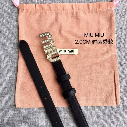 Cheap MIU MIU AAA Quality Belts In 2.0cm For Women #1328584 Replica Wholesale [$52.00 USD] [ITEM#1328584] on Replica MIU MIU AAA Quality Belts