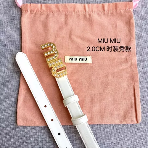 Cheap MIU MIU AAA Quality Belts In 2.0cm For Women #1328585 Replica Wholesale [$52.00 USD] [ITEM#1328585] on Replica MIU MIU AAA Quality Belts