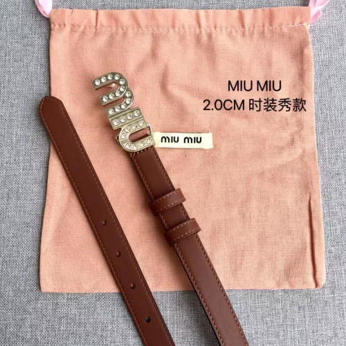 Cheap MIU MIU AAA Quality Belts In 2.0cm For Women #1328589 Replica Wholesale [$52.00 USD] [ITEM#1328589] on Replica MIU MIU AAA Quality Belts