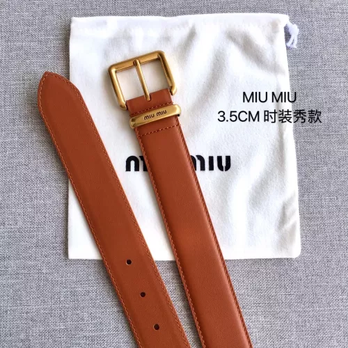 Cheap MIU MIU AAA Quality Belts In 3.5cm For Women #1328616 Replica Wholesale [$52.00 USD] [ITEM#1328616] on Replica MIU MIU AAA Quality Belts