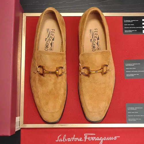 Cheap Salvatore Ferragamo Leather Shoes For Men #1329543 Replica Wholesale [$98.00 USD] [ITEM#1329543] on Replica Salvatore Ferragamo Leather Shoes