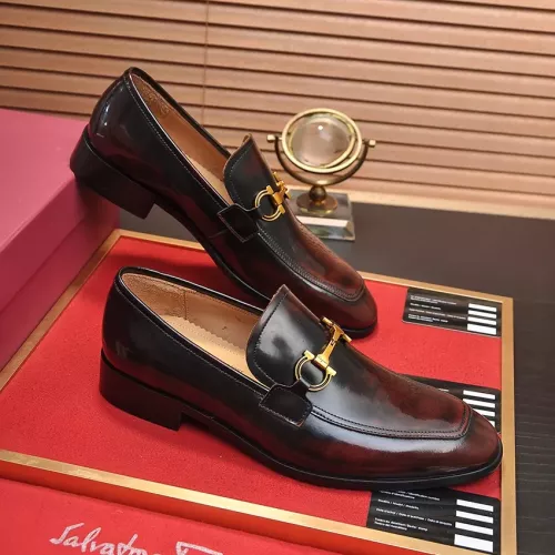 Cheap Salvatore Ferragamo Leather Shoes For Men #1329546 Replica Wholesale [$98.00 USD] [ITEM#1329546] on Replica Salvatore Ferragamo Leather Shoes
