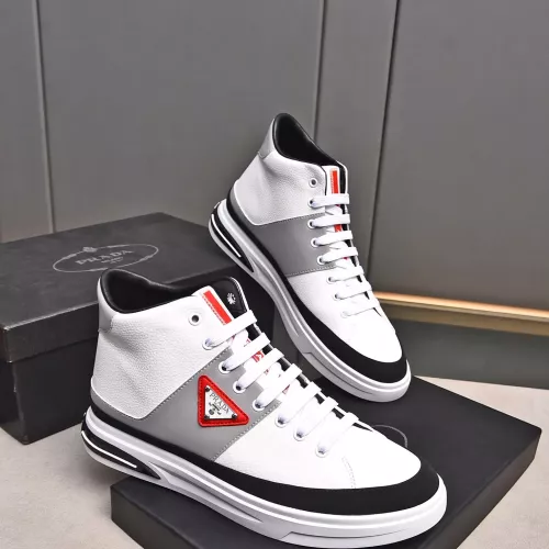 Cheap Prada High Top Shoes For Men #1329665 Replica Wholesale [$85.00 USD] [ITEM#1329665] on Replica Prada High Top Shoes