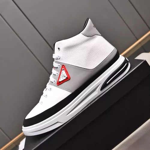 Cheap Prada High Top Shoes For Men #1329665 Replica Wholesale [$85.00 USD] [ITEM#1329665] on Replica Prada High Top Shoes