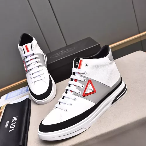 Cheap Prada High Top Shoes For Men #1329665 Replica Wholesale [$85.00 USD] [ITEM#1329665] on Replica Prada High Top Shoes