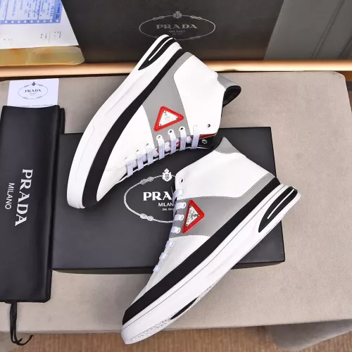 Cheap Prada High Top Shoes For Men #1329665 Replica Wholesale [$85.00 USD] [ITEM#1329665] on Replica Prada High Top Shoes