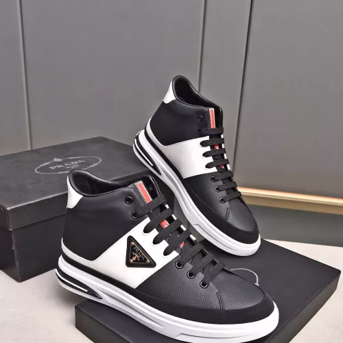 Cheap Prada High Top Shoes For Men #1329666 Replica Wholesale [$85.00 USD] [ITEM#1329666] on Replica Prada High Top Shoes