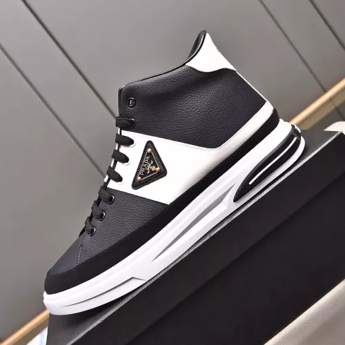 Cheap Prada High Top Shoes For Men #1329666 Replica Wholesale [$85.00 USD] [ITEM#1329666] on Replica Prada High Top Shoes