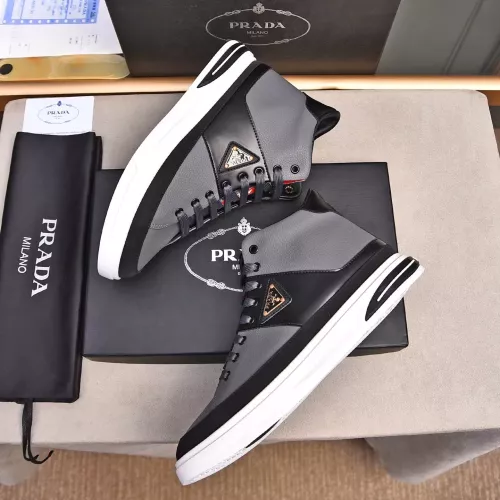 Cheap Prada High Top Shoes For Men #1329667 Replica Wholesale [$85.00 USD] [ITEM#1329667] on Replica Prada High Top Shoes