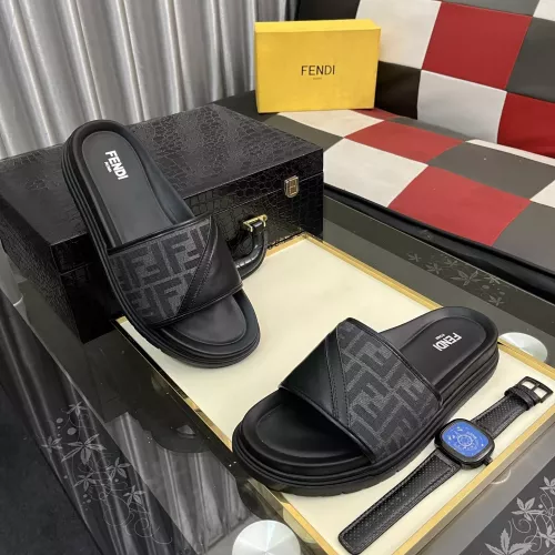 Cheap Fendi Slippers For Men #1329933 Replica Wholesale [$60.00 USD] [ITEM#1329933] on Replica Fendi Slippers