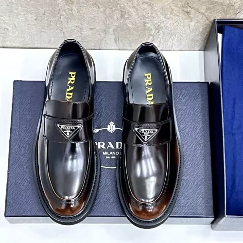 Cheap Prada Leather Shoes For Men #1330235 Replica Wholesale [$155.00 USD] [ITEM#1330235] on Replica Prada Leather Shoes