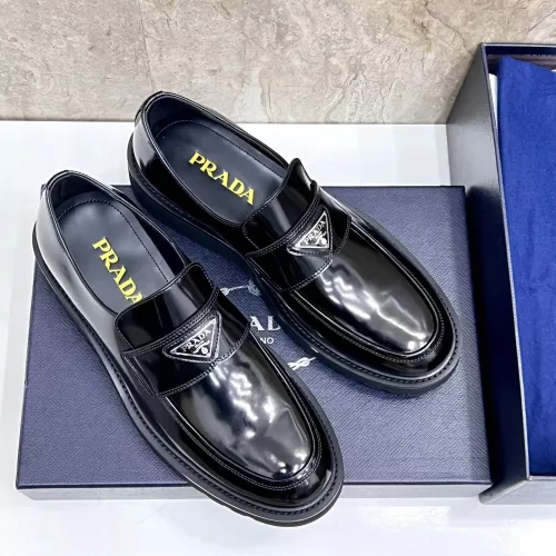 Cheap Prada Leather Shoes For Men #1330237 Replica Wholesale [$155.00 USD] [ITEM#1330237] on Replica Prada Leather Shoes