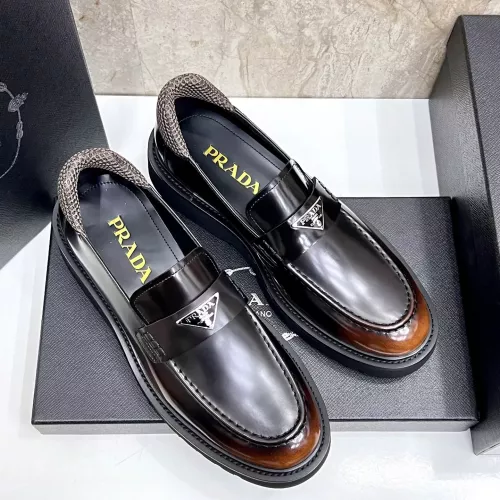 Cheap Prada Leather Shoes For Men #1330378 Replica Wholesale [$155.00 USD] [ITEM#1330378] on Replica Prada Leather Shoes