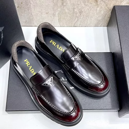 Cheap Prada Leather Shoes For Men #1330379 Replica Wholesale [$155.00 USD] [ITEM#1330379] on Replica Prada Leather Shoes