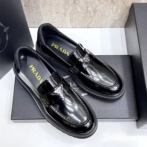 Cheap Prada Leather Shoes For Men #1330381 Replica Wholesale [$155.00 USD] [ITEM#1330381] on Replica Prada Leather Shoes