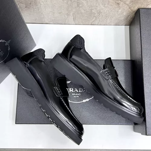 Cheap Prada Leather Shoes For Men #1330381 Replica Wholesale [$155.00 USD] [ITEM#1330381] on Replica Prada Leather Shoes
