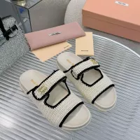 Cheap MIU MIU Slippers For Women #1320327 Replica Wholesale [$92.00 USD] [ITEM#1320327] on Replica MIU MIU Slippers
