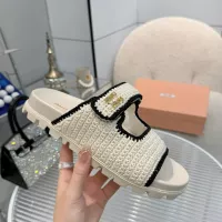 Cheap MIU MIU Slippers For Women #1320327 Replica Wholesale [$92.00 USD] [ITEM#1320327] on Replica MIU MIU Slippers
