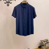Cheap Prada Shirts Short Sleeved For Men #1321402 Replica Wholesale [$52.00 USD] [ITEM#1321402] on Replica Prada Shirts