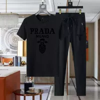 Cheap Prada Tracksuits Short Sleeved For Men #1321649 Replica Wholesale [$64.00 USD] [ITEM#1321649] on Replica Prada Tracksuits