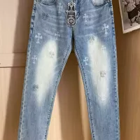 Cheap Chrome Hearts Jeans For Men #1321987 Replica Wholesale [$48.00 USD] [ITEM#1321987] on Replica Chrome Hearts Jeans