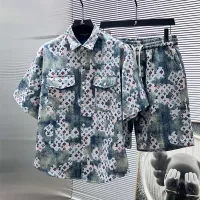 Cheap Louis Vuitton LV Tracksuits Short Sleeved For Men #1322994 Replica Wholesale [$82.00 USD] [ITEM#1322994] on Replica Louis Vuitton LV Tracksuits