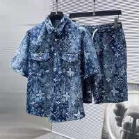 Cheap Louis Vuitton LV Tracksuits Short Sleeved For Men #1322996 Replica Wholesale [$82.00 USD] [ITEM#1322996] on Replica Louis Vuitton LV Tracksuits