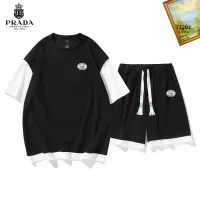 Cheap Prada Tracksuits Short Sleeved For Men #1323673 Replica Wholesale [$48.00 USD] [ITEM#1323673] on Replica Prada Tracksuits